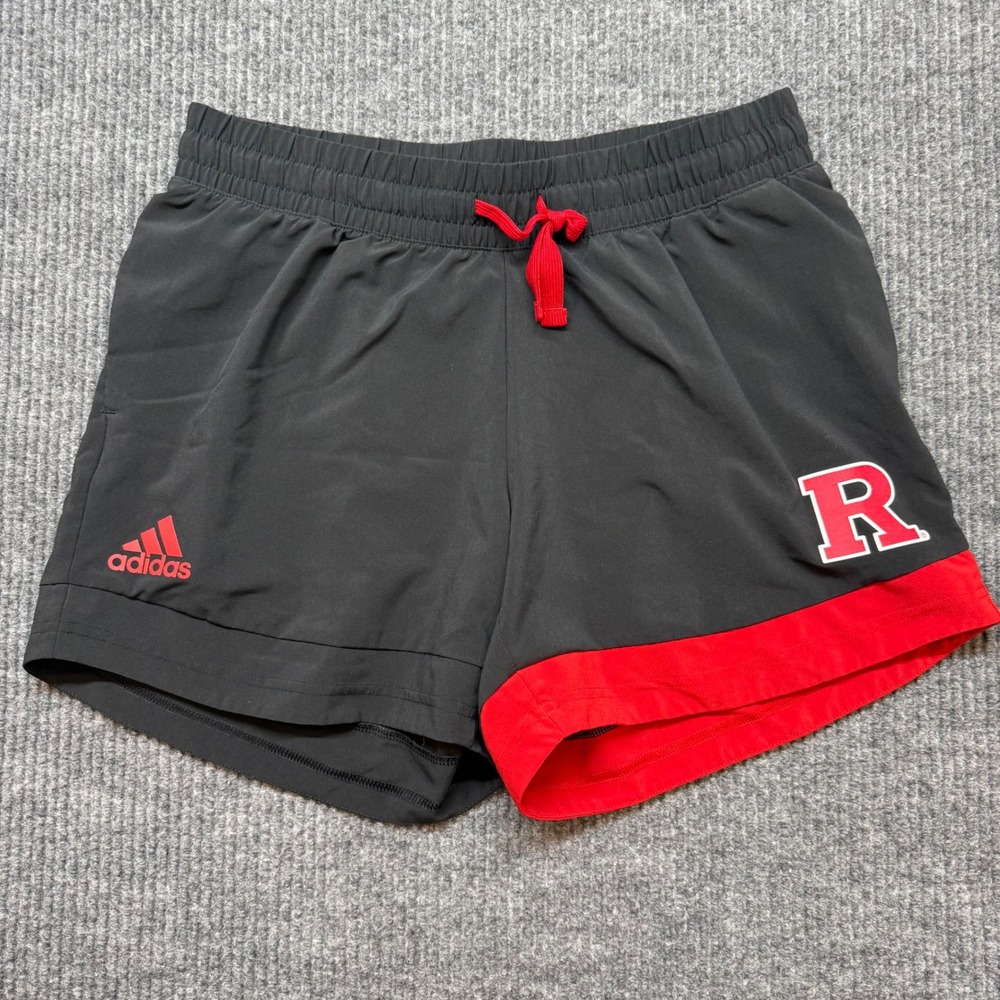 Adidas Rutgers Scarlet Knights Women's Medium Red Athletic Shorts NCAA Logo Gear